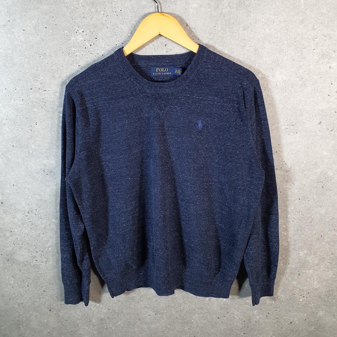 Vintage Ralph Lauren Polo Heavyweight Sweatshirt Men’s Small Blue Pullover Pony C8857