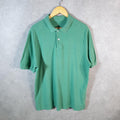 Vintage Sports Polo Shirt Men’s Large Green Regular Fit Logo