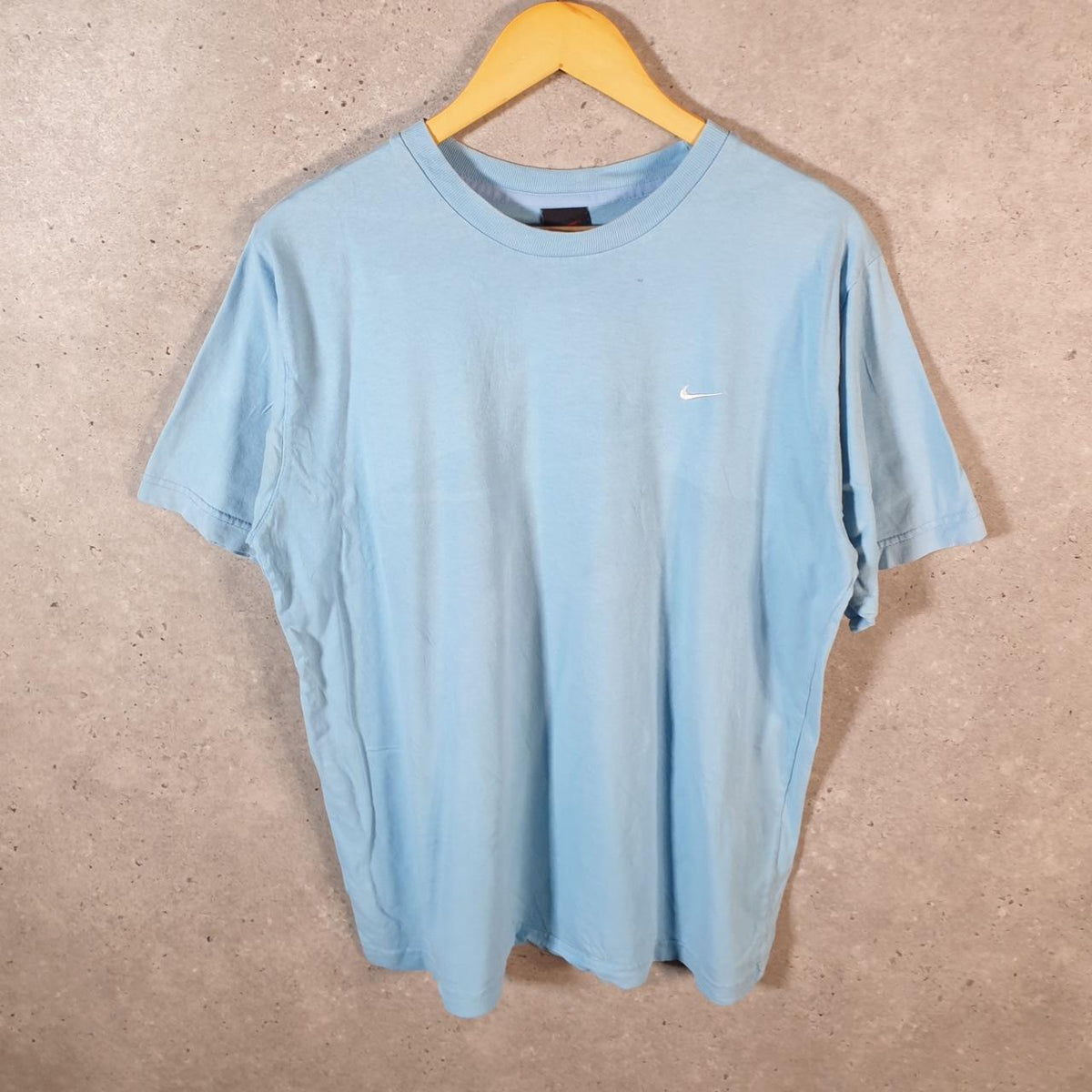 Vintage Nike Embroidered 90s Club T Shirt Men’s Medium Blue Swoosh Athletic