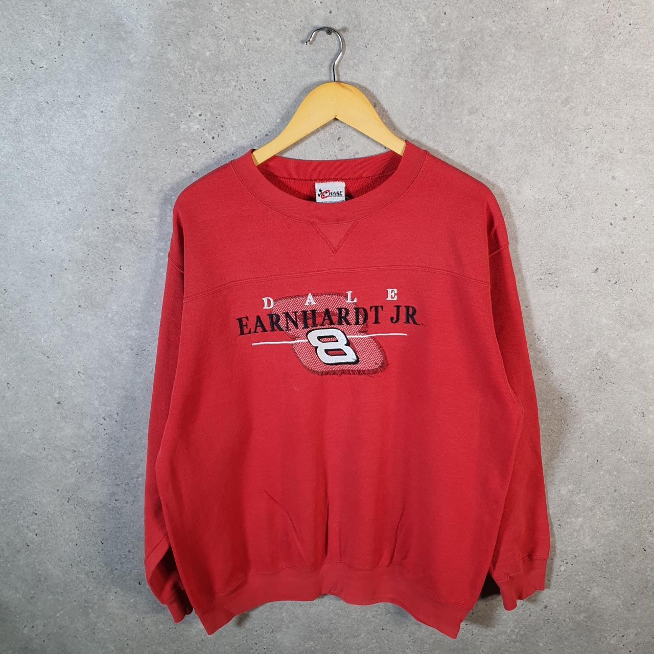 Vintage NASCAR Dale Earnhardt JR Sweatshirt Mens Large Red Pullover USA