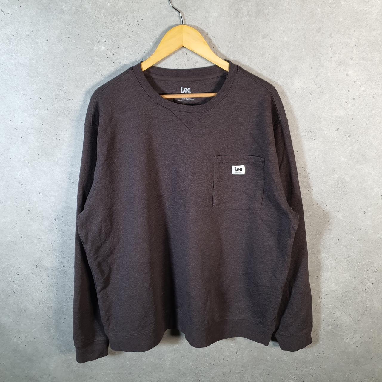 Vintage Lee Premium Select Sweatshirt Men’s XL Grey Pocket Embroidered