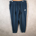 Vintage Nike Club Sweatpant Joggers Mens Large Navy Blue Swoosh Sports Tracksuit - Big Fish Vintage