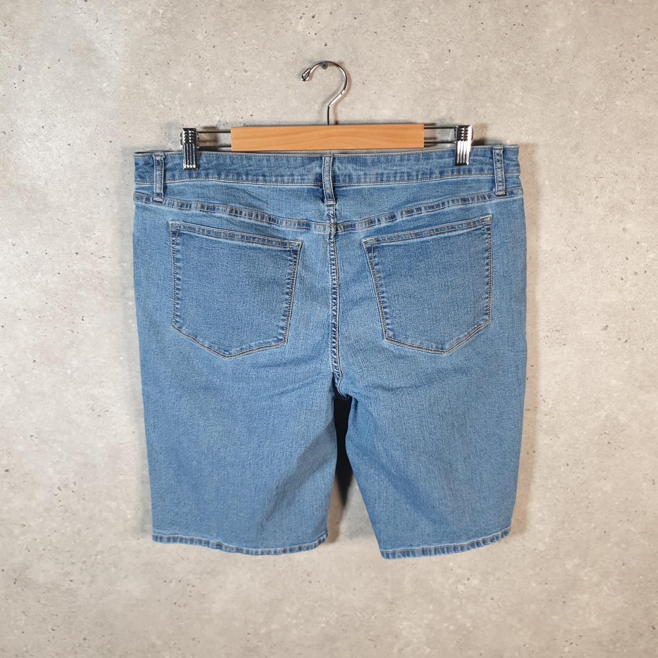 Vintage Lee Baggy Shorts Jorts Cargo Womens W36 Blue Denim Relaxed Cargo