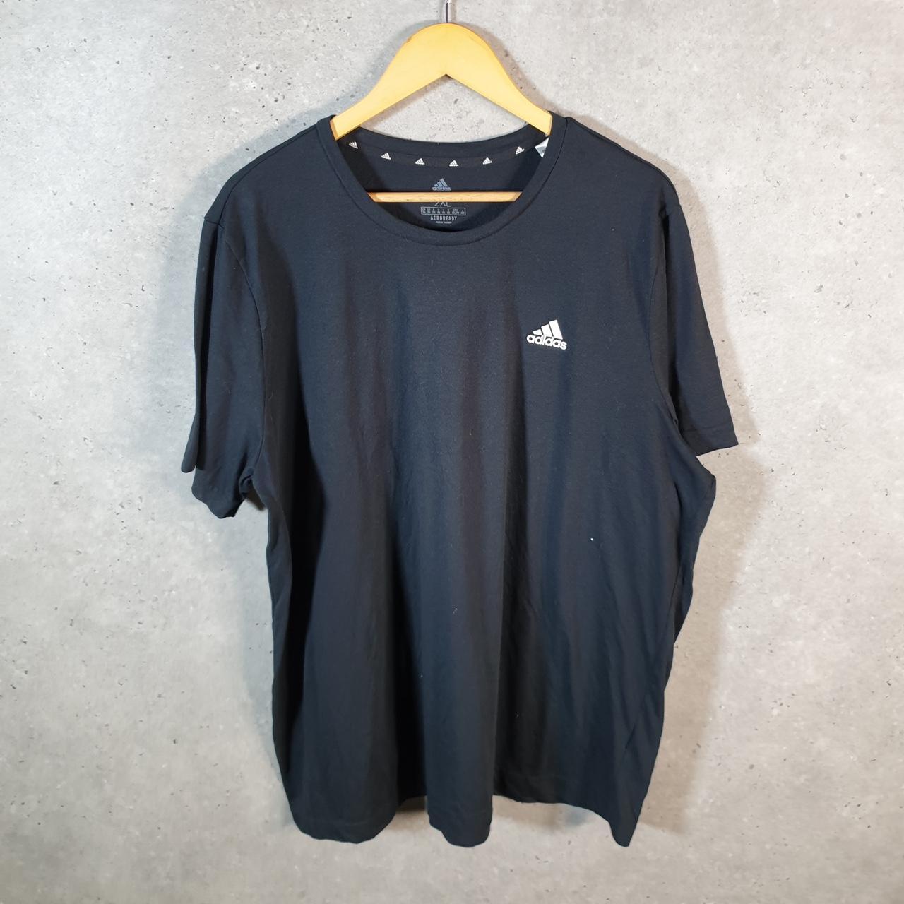 Vintage Adidas Primegreen Aeroready T Shirt Men’s 2XL Black Three Stripes Athletic Logo