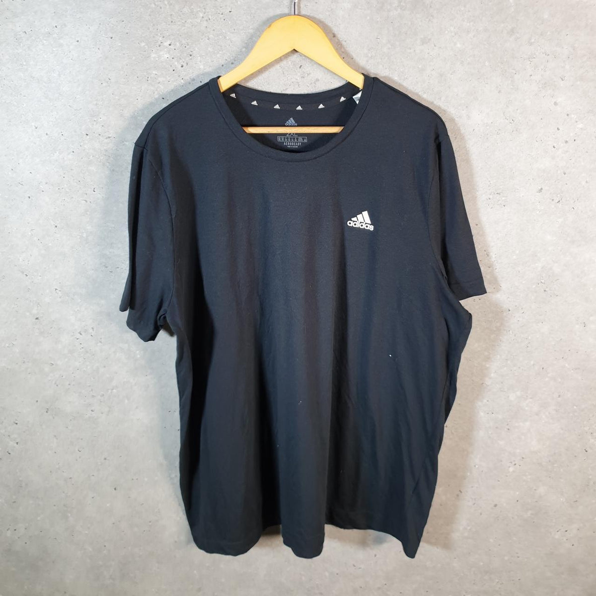 Vintage Adidas Primegreen Aeroready T Shirt Men’s 2XL Black Three Stripes Athletic Logo