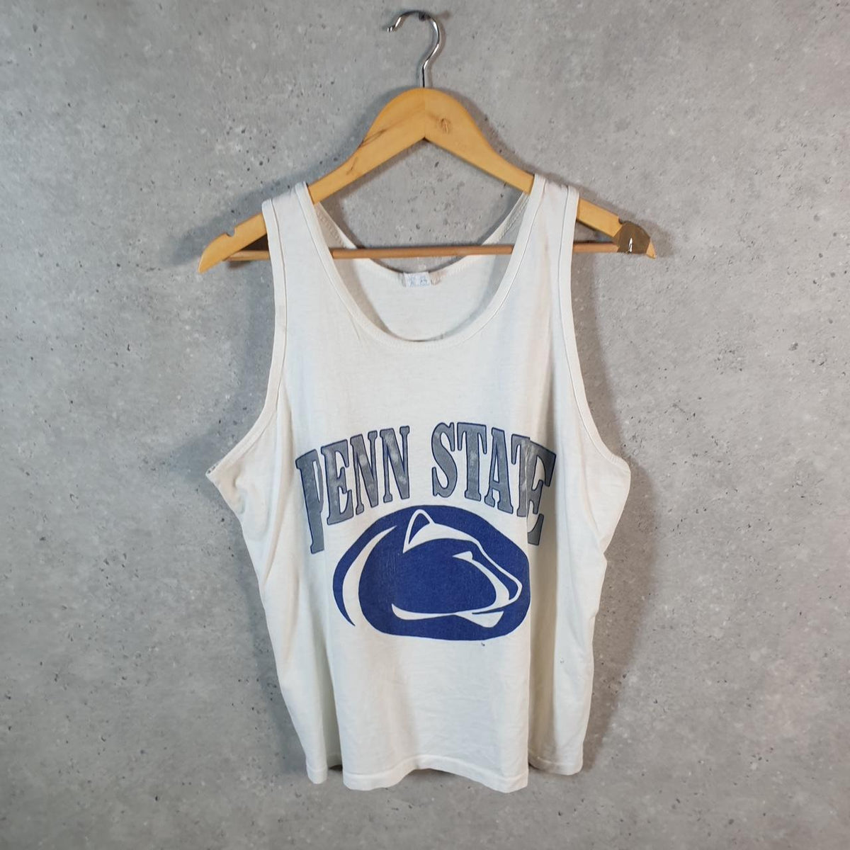 Vintage Artex Penn State 90s Graphic USA Single Stitch Vest Men’s Large White