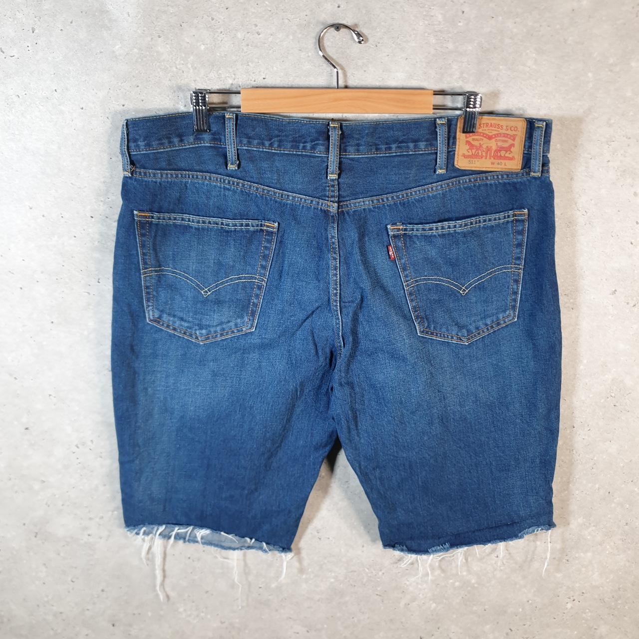 Vintage Levi’s 511 Baggy Shorts Jorts Cargo Mens W40 Blue Relaxed Denim