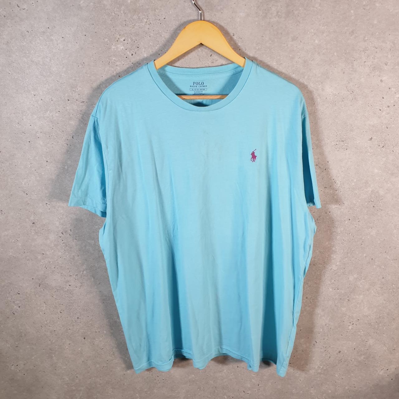 Vintage Ralph Lauren Polo Sport T Shirt Men’s Large Blue Classic Fit Embroidered Pony