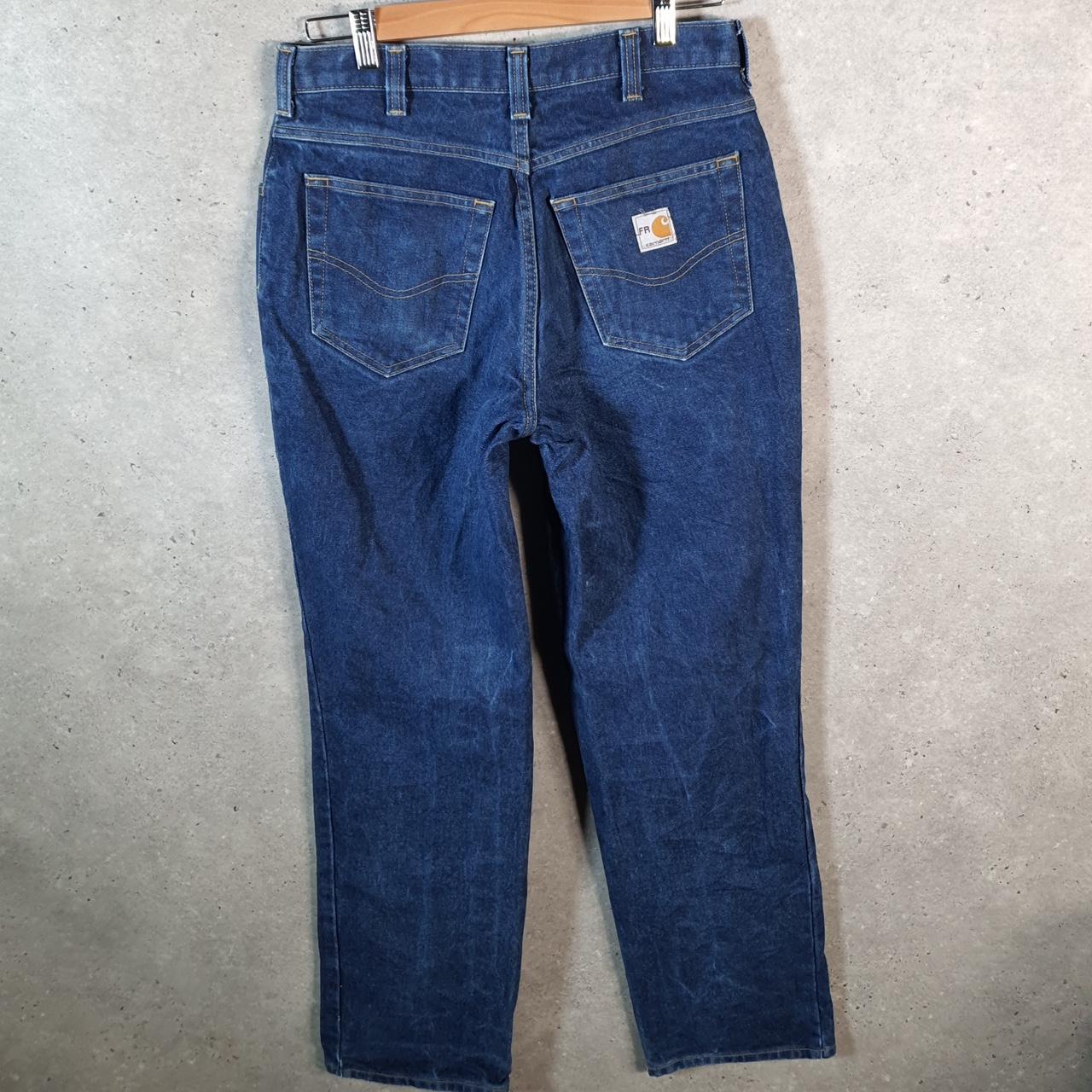 Vintage Carhartt Workwear Carpenter Jeans Mens W30 L32 Blue Denim Relaxed Fit USA