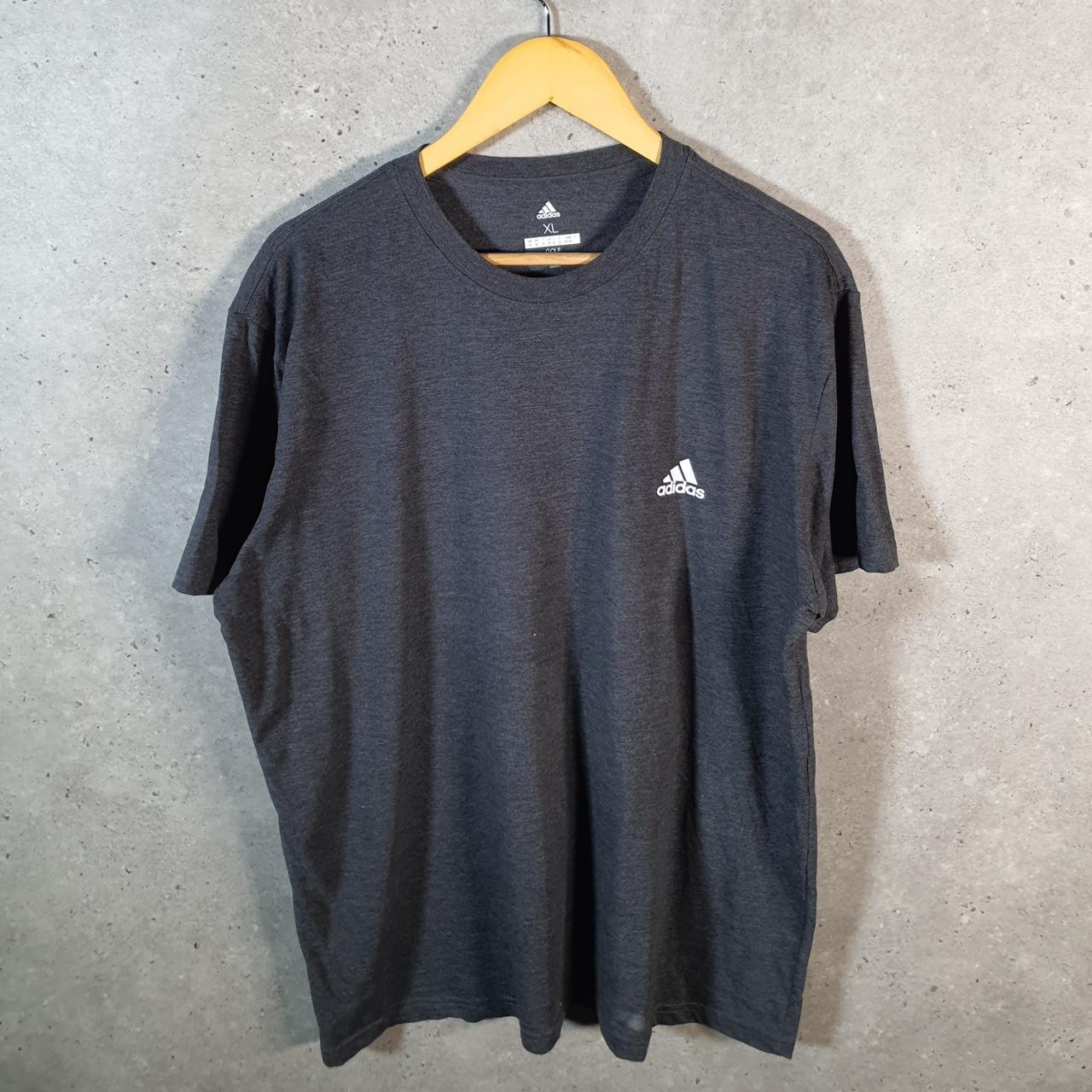 Vintage Adidas Golf T Shirt Men’s XL Grey Three Stripes Logo Athletic