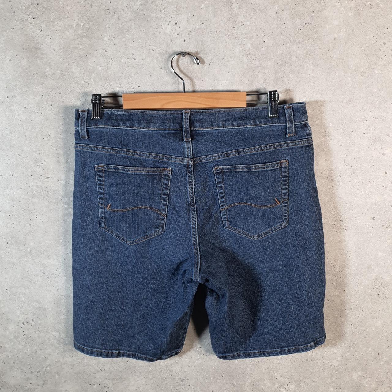 Vintage Lee Low Rise Baggy Shorts Jorts Cargo Womens W32 Blue Relaxed Denim A4547