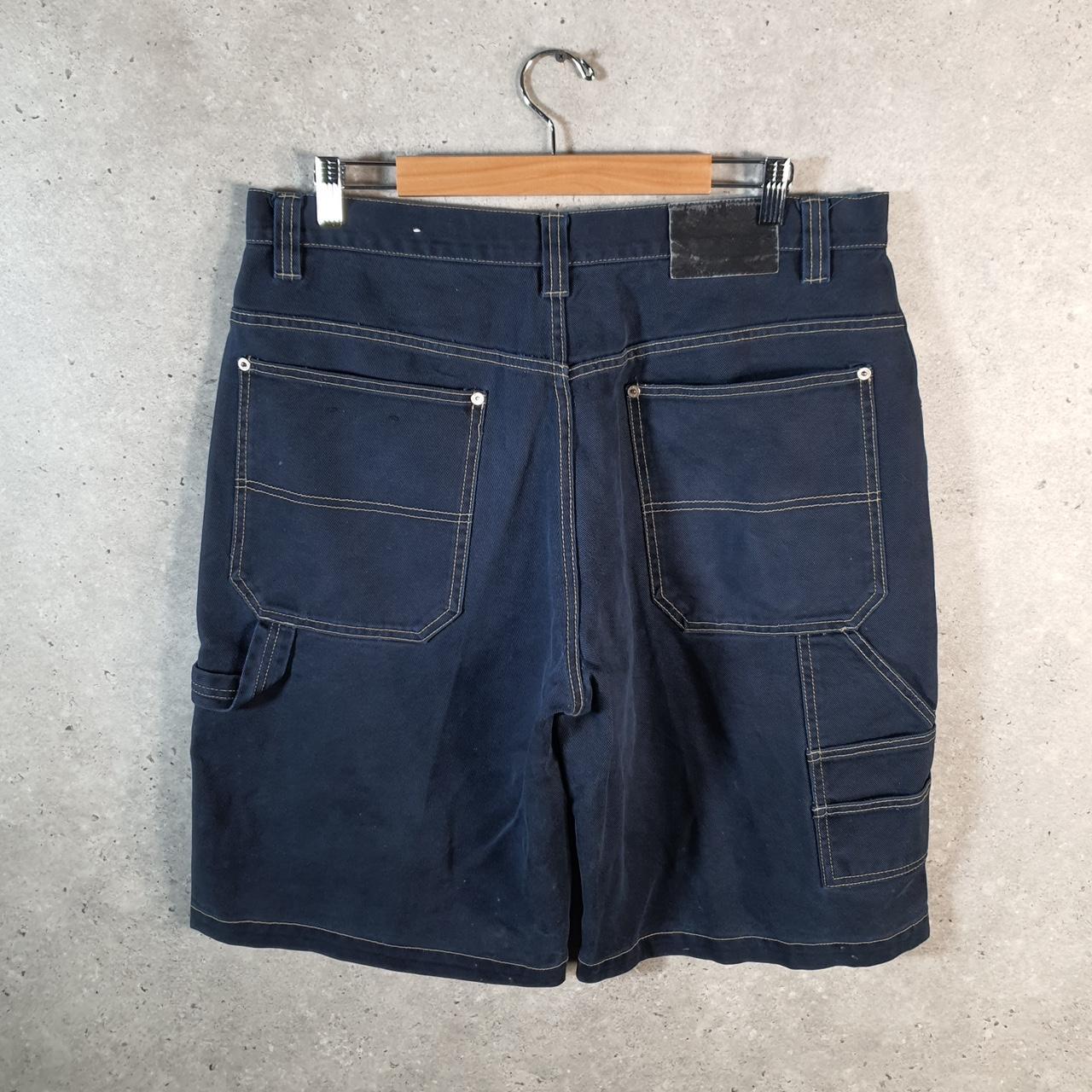 Vintage GodBody Baggy Y2K Hip Hop Jorts Shorts Mens W38 Blue Denim USA A4669