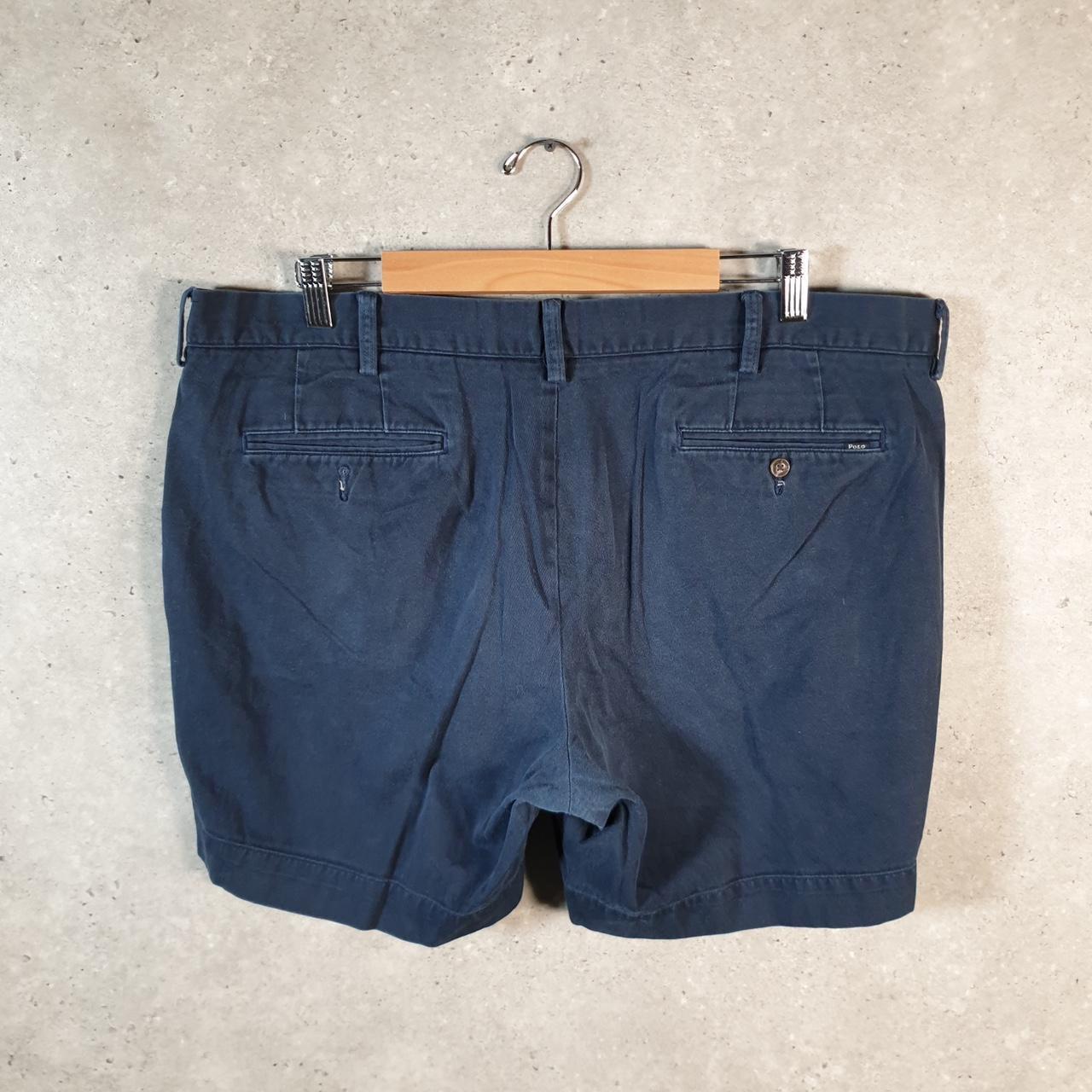 Vintage Ralph Lauren Polo Shorts Jorts Chino Cargo Men’s W40 Navy Blue Baggy Cotton
