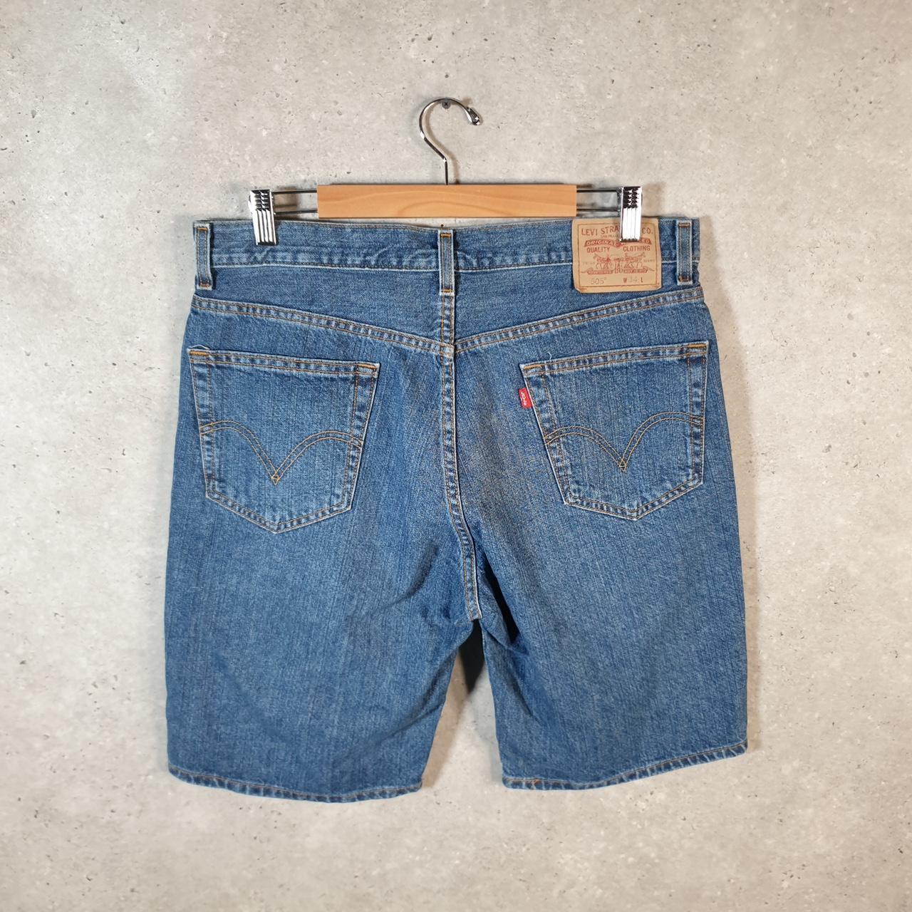 Vintage Levi’s 505 Baggy Shorts Jorts Cargo Men’s W34 Blue Relaxed Denim