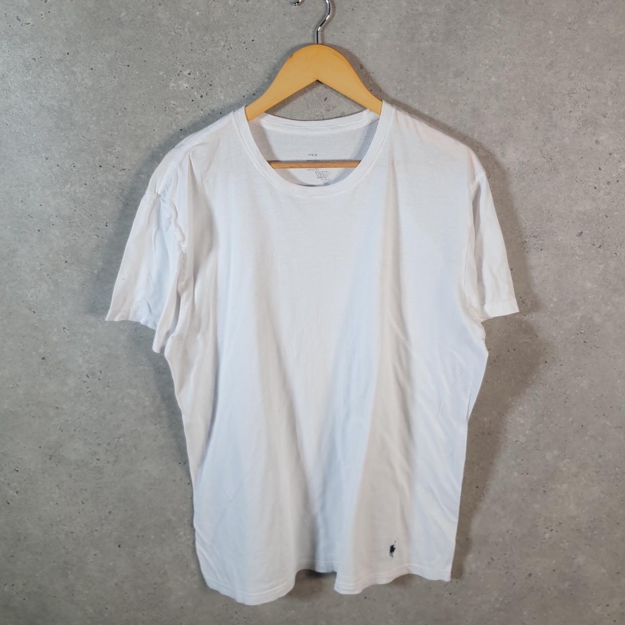 Vintage Ralph Lauren Polo Sport T Shirt Men’s Large White Classic Fit Embroidered Pony C9033