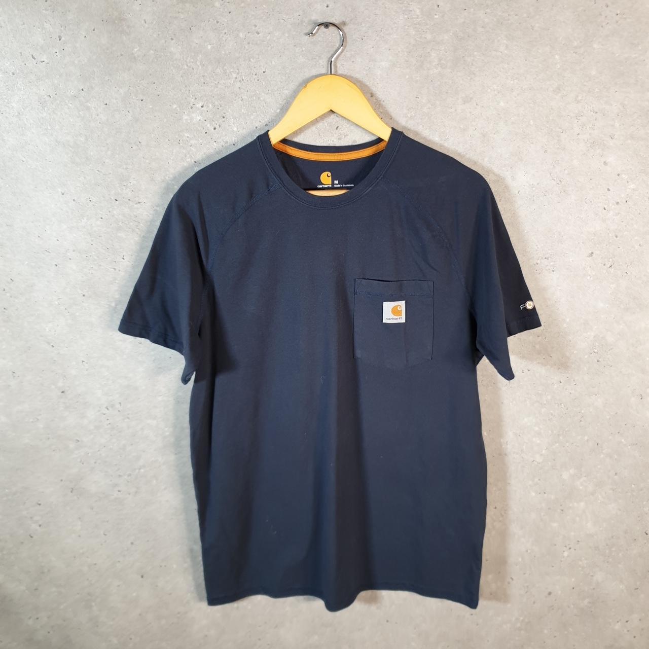 Vintage Carhartt Pocket T Shirt Men’s Medium Navy Blue Workwear Chore Utility Relaxed Fit C9297