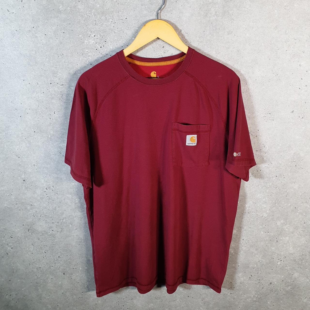 Vintage Carhartt Pocket T Shirt Men’s Large Red Workwear Chore Utility Relaxed Fit C9217