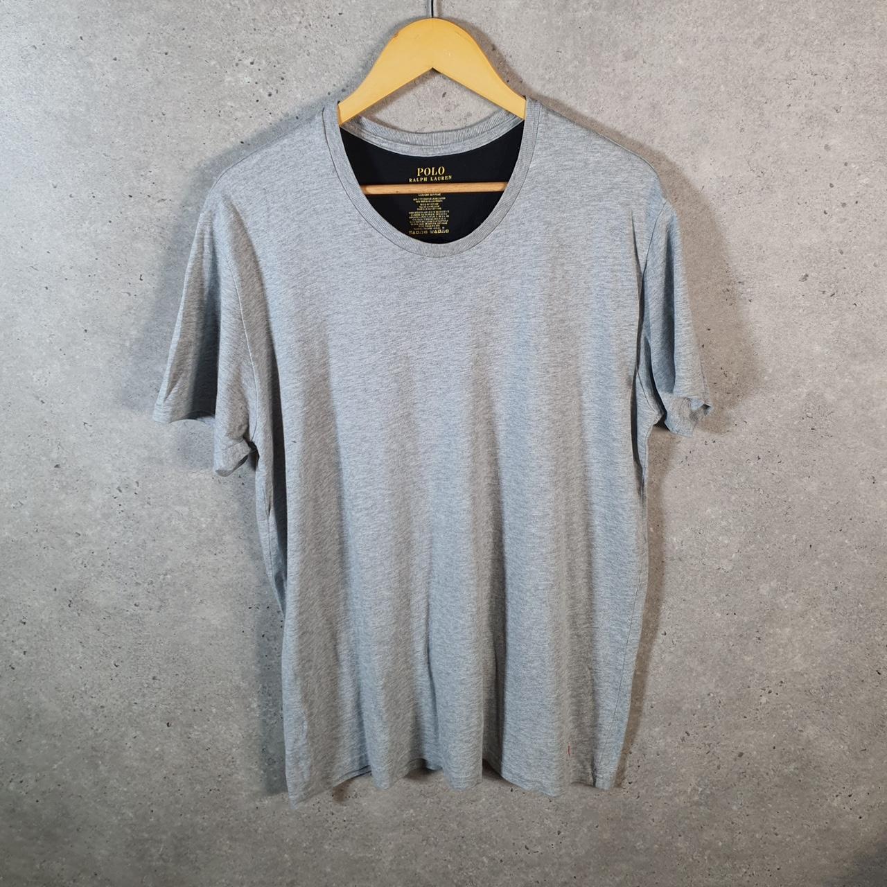 Vintage Ralph Lauren Polo T Shirt Men’s Large Grey Embroidered Pony Classic Fit C9123