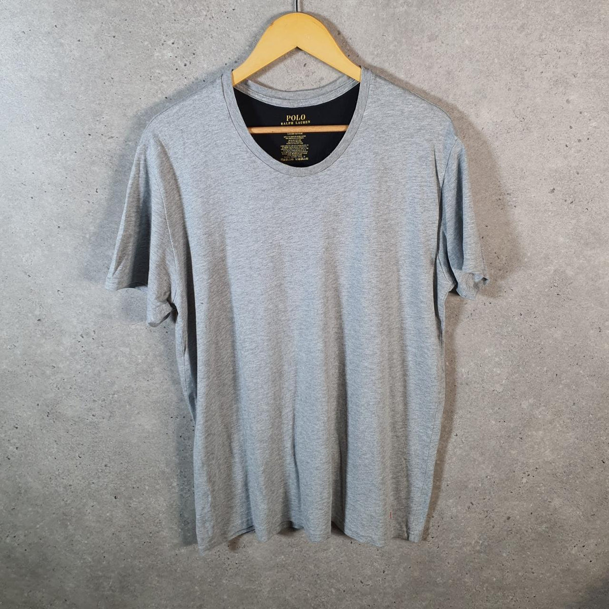 Vintage Ralph Lauren Polo T Shirt Men’s Large Grey Embroidered Pony Classic Fit C9123