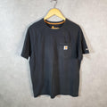 Vintage Carhartt Pocket T Shirt Men’s Medium Black Workwear Chore Utility Relaxed Fit C9173