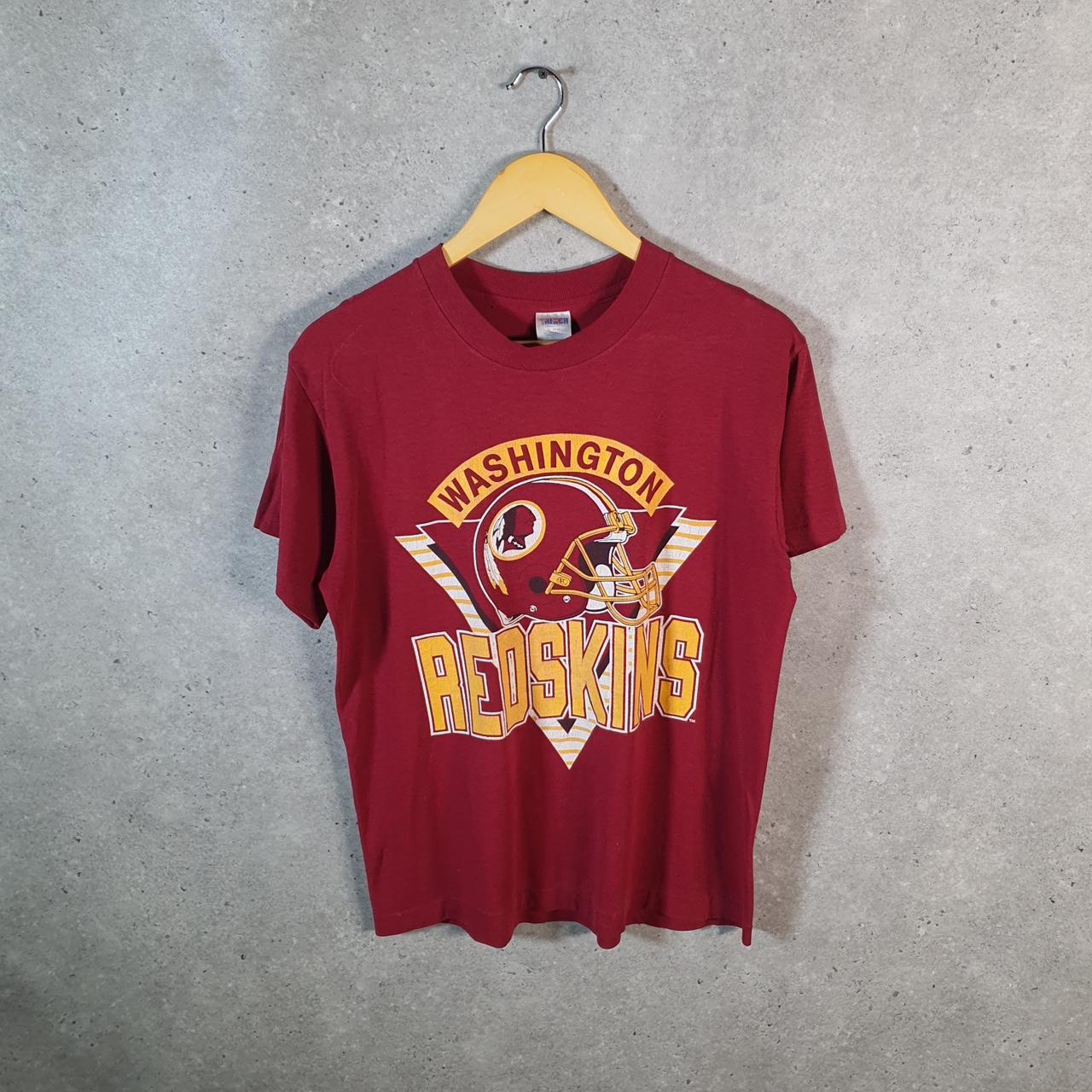 Vintage Trench Washington NFL 90s Graphic USA Single Stitch T Shirt Men’s Medium Red C9661