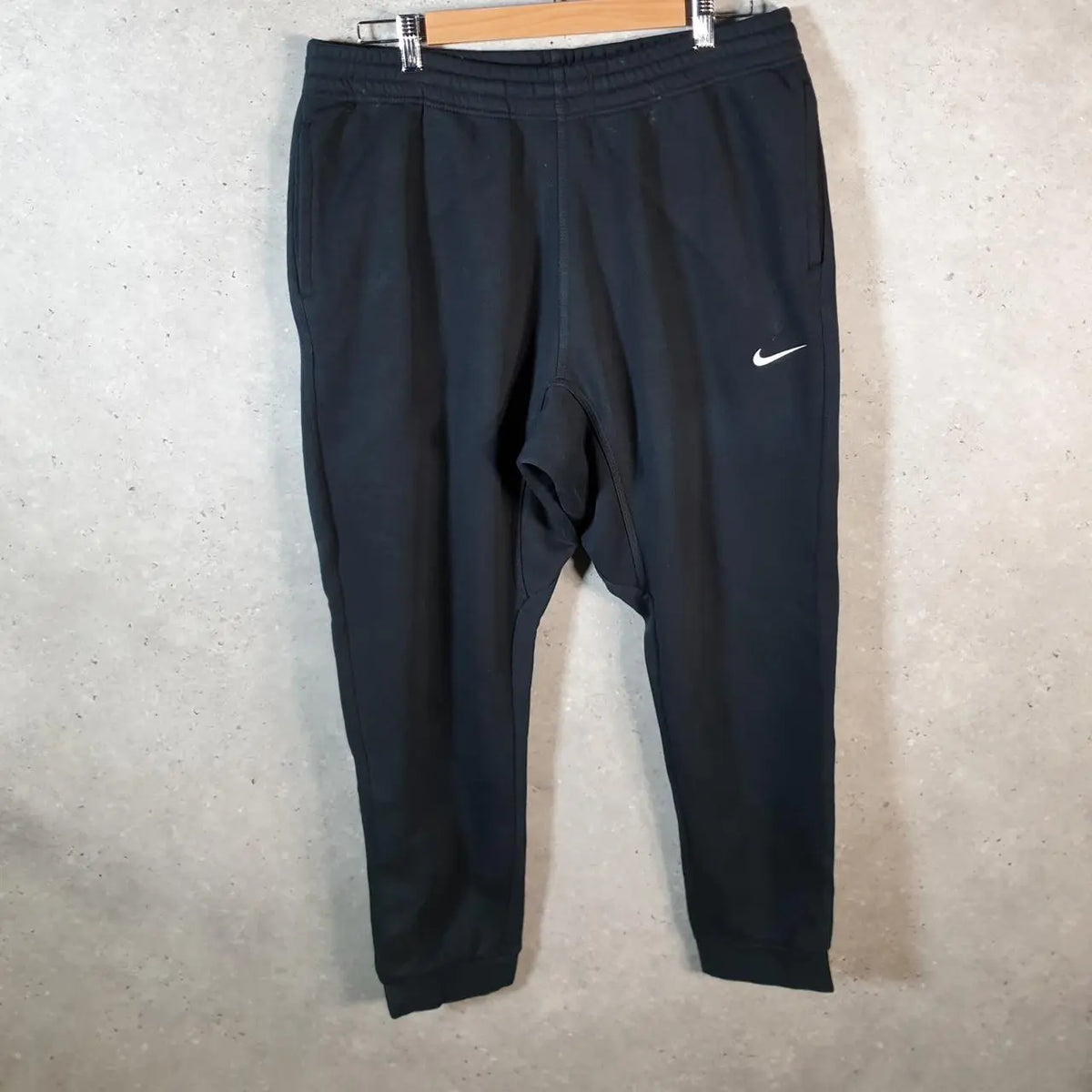 Vintage Nike Sweatpant Joggers Mens XL Black Embroidered Swoosh Sports Tracksuit - Big Fish Vintage