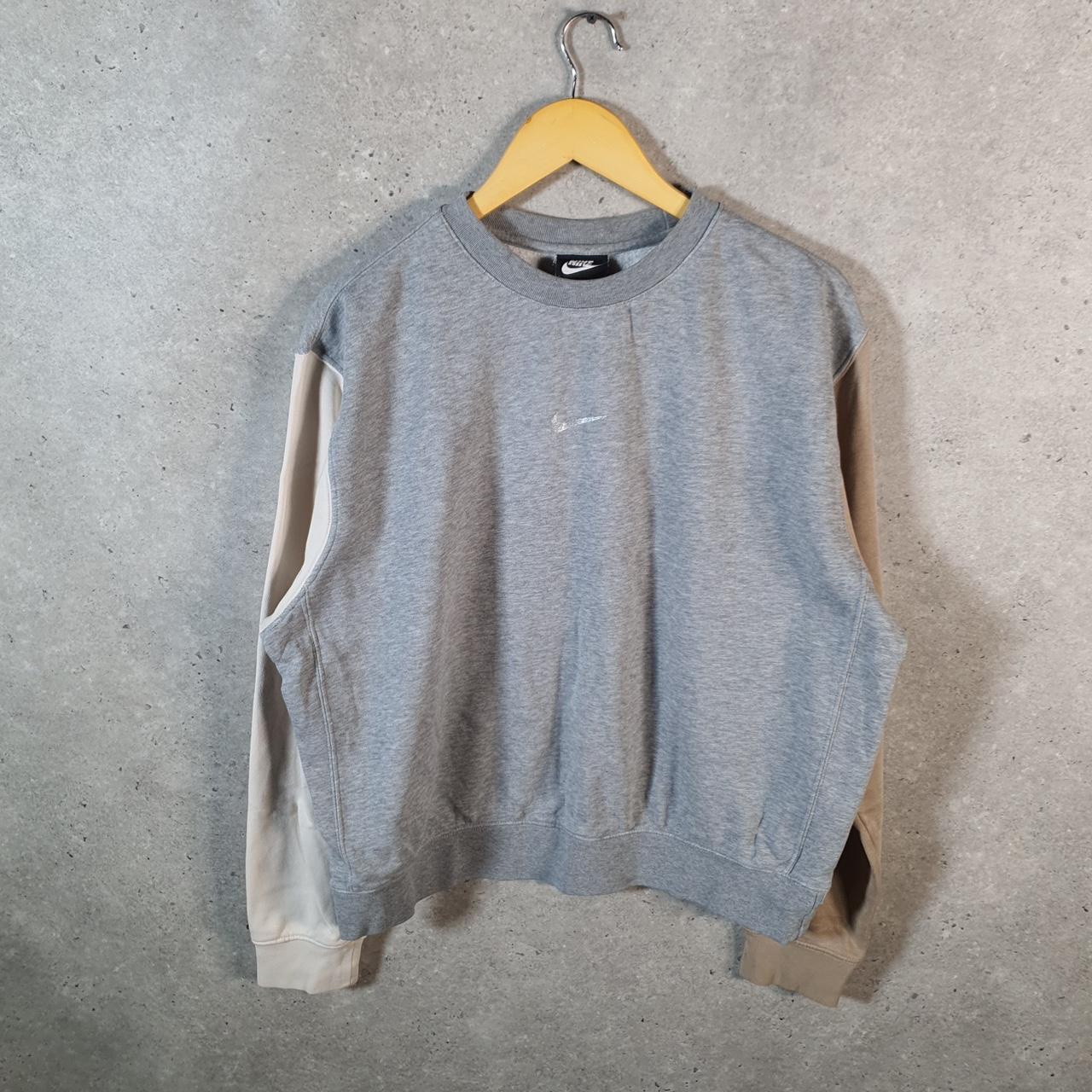 Vintage Nike Centre Swoosh Sweatshirt Womens Medium Grey Y2K Pullover