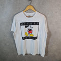 Vintage Disney Land Mickey Mouse T Shirt Shirt Men’s  XL White Graphic Cartoon C9859