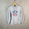 Vintage NFL Spellout Hoodie Mens Small Grey Pullover USA Pro Sport