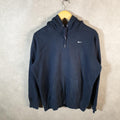 Vintage Nike Stars Embroidered Hoodie Men’s XL Black Swoosh Y2K Pullover