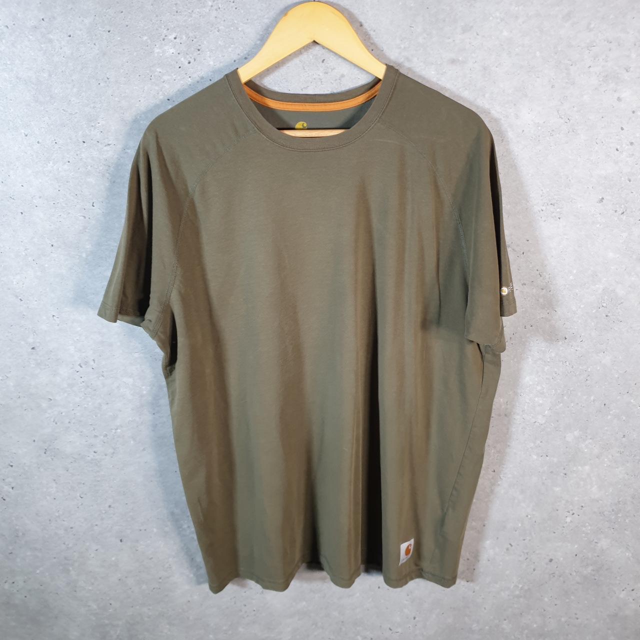 Vintage Carhartt Pocket T Shirt Men’s Large Khaki Green Workwear Chore Utility Relaxed Fit C9315