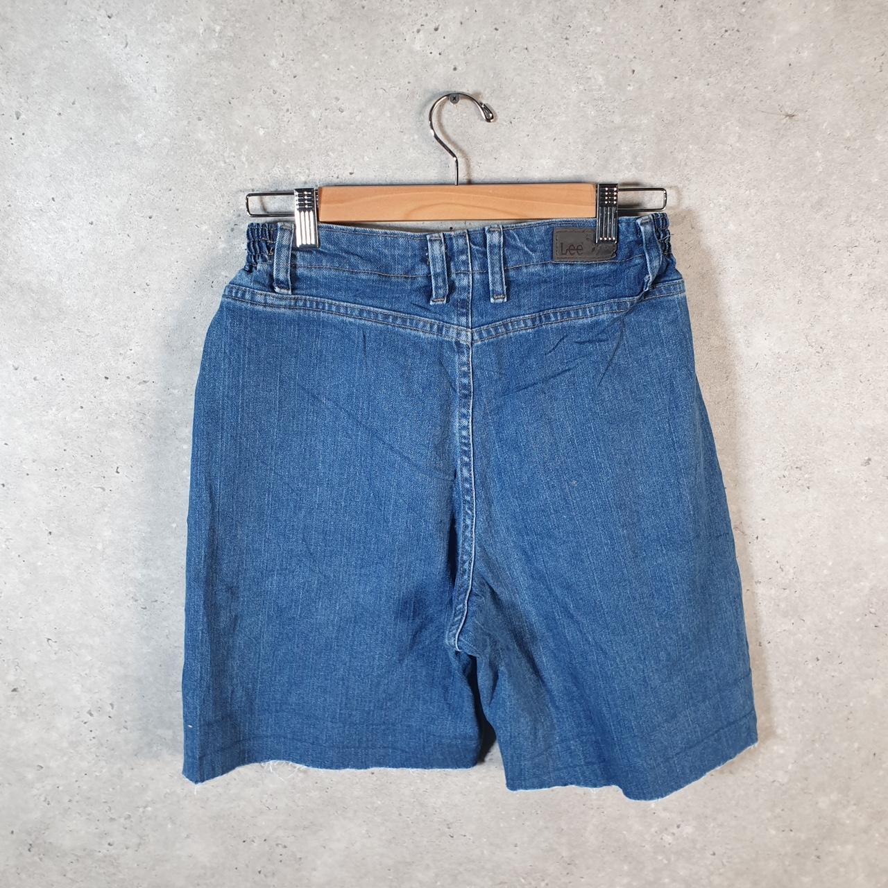 Vintage Lee Baggy Shorts Jorts Cargo Womens W26 Blue Denim Relaxed Cargo