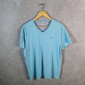 Vintage Calvin Klein Graphic T Shirt Men’s Large Blue Regular Fit Spellout Pima Cotton