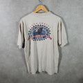 Vintage SDI Bison Round Up 1992 Antelope Island Single Stitch T Shirt Men’s Medium Beige