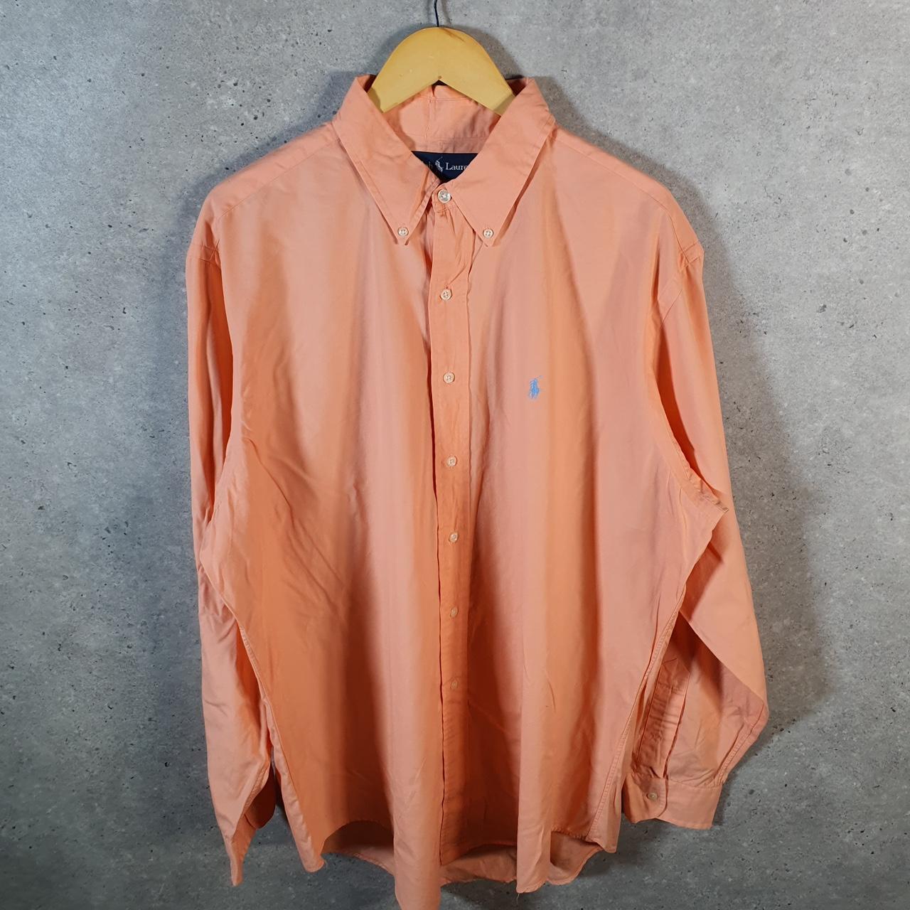 Vintage Ralph Lauren Button Down Shirt Men’s XL Pink Classic Fit Checkered Cotton Pony