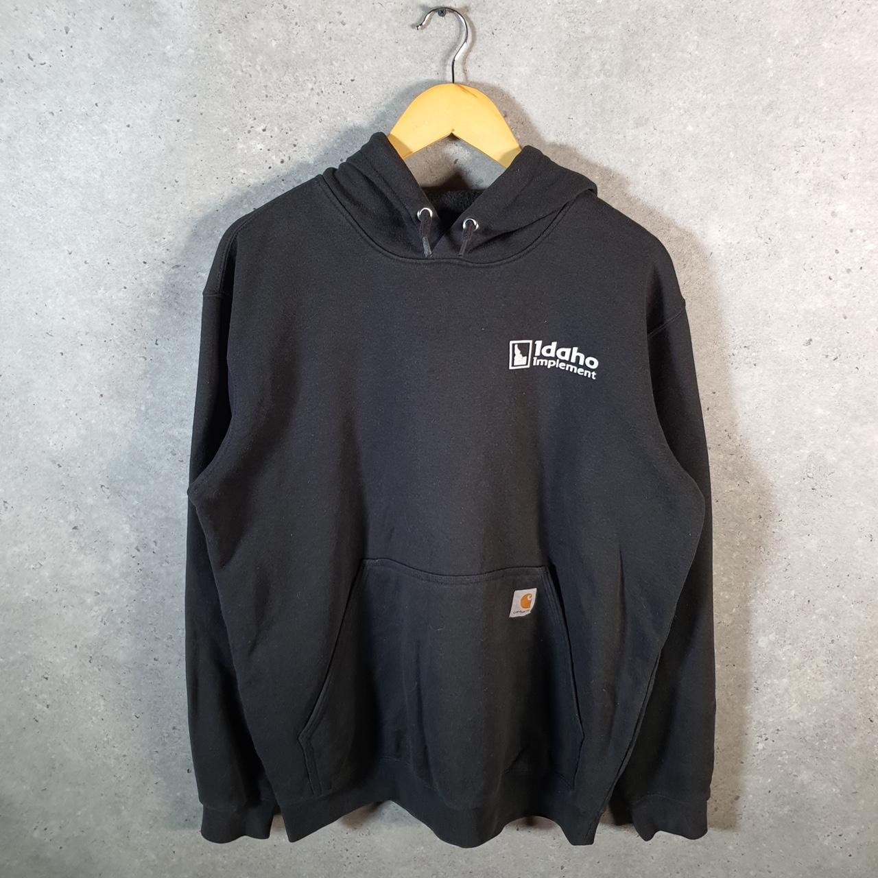 Vintage Carhartt Hoodie Men’s Medium Black Pullover Blank USA Original Fit