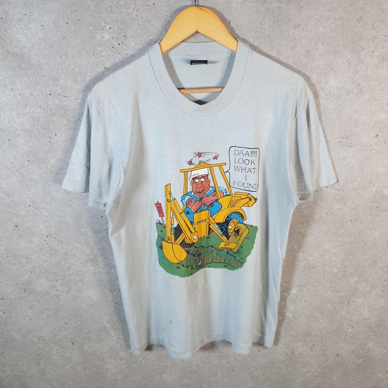 Vintage Screen Stars Digger Graphic 90s USA Single Stitch T Shirt Men’s Large Grey