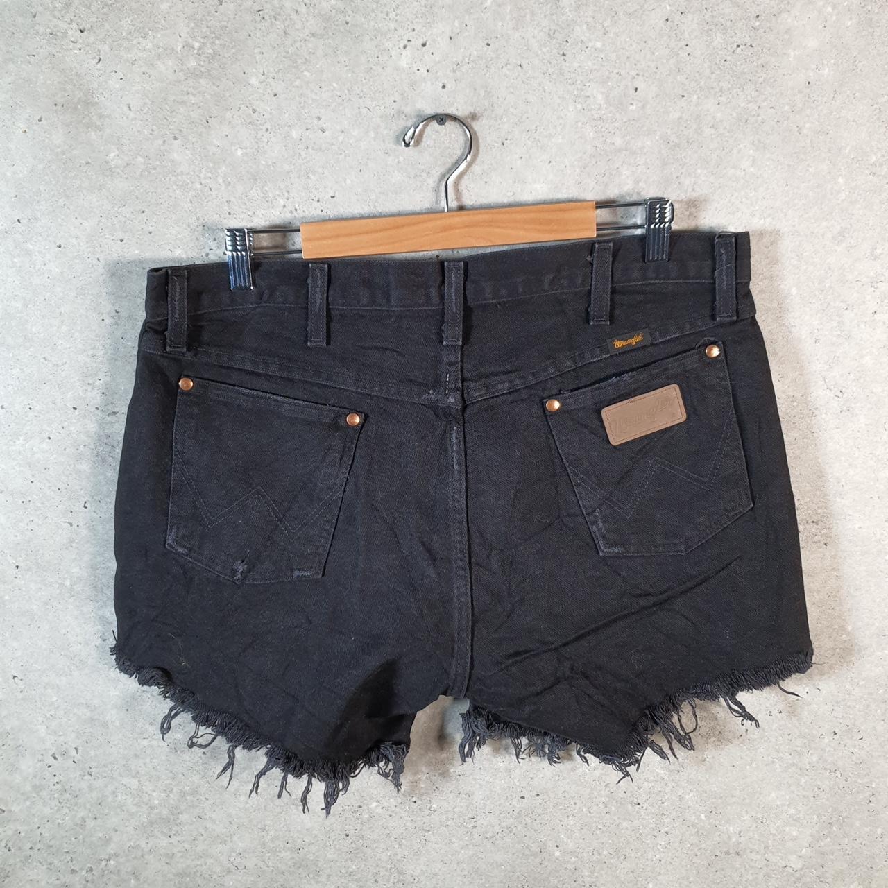 Vintage Wrangler Cut Short Baggy Shorts Jorts Cargo Womens W32 Grey Relaxed Denim A4526