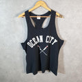 Vintage Rudman Ocean City 90s Graphic USA Single Stitch Vest Men’s XL Black