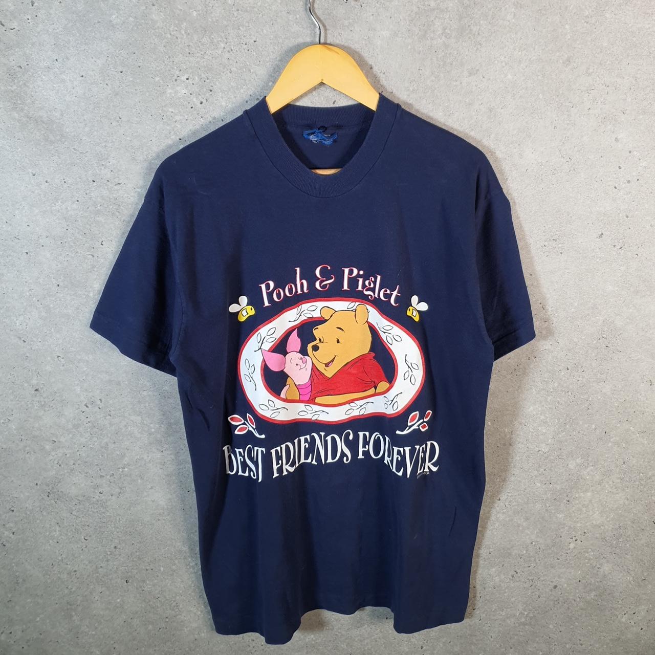 Vintage Winnie The Pooh 90s USA Single Stitch T Shirt Men’s Large Navy Blue