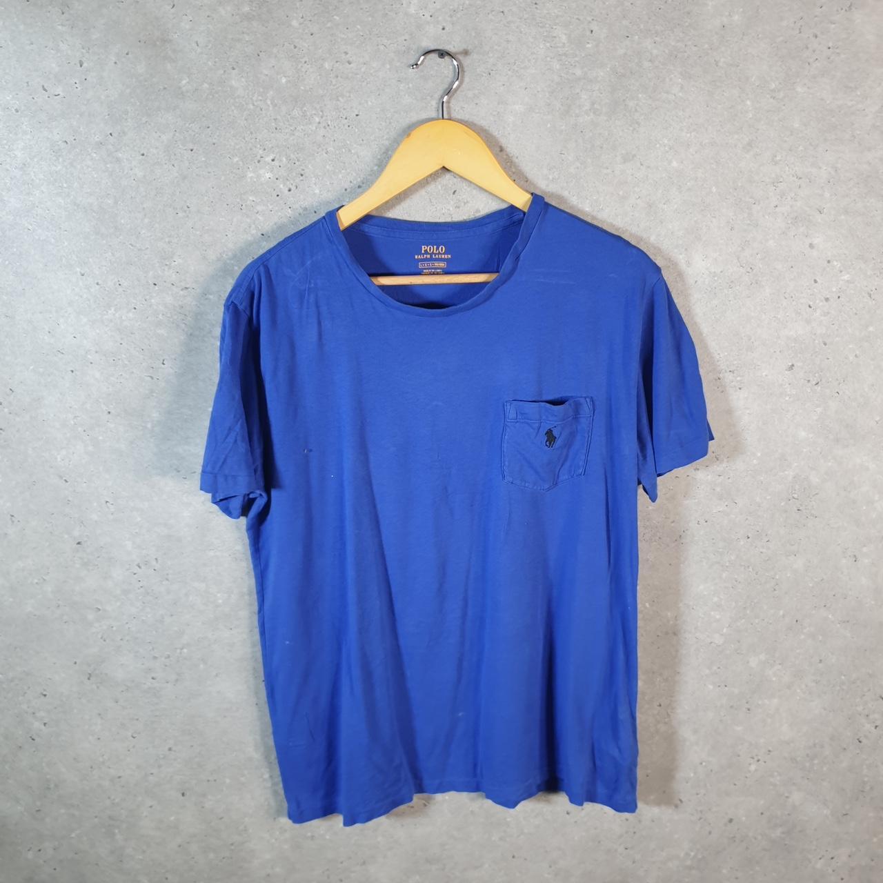 Vintage Ralph Lauren Polo T Shirt Men’s Large Navy Blue Embroidered Classic Fit Pony C9040