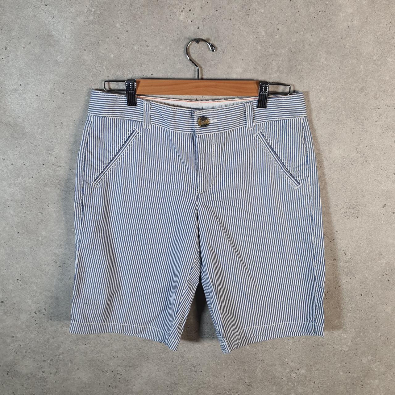 Vintage Dockers Chino Shorts Jorts Cargo Womens W32 Blue Baggy Cotton