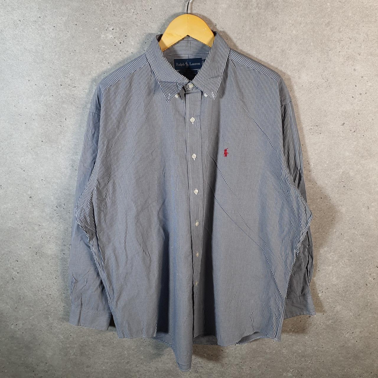 Vintage Ralph Lauren Button Down Shirt Men’s XL Checkered Blake Fit Pony Cotton