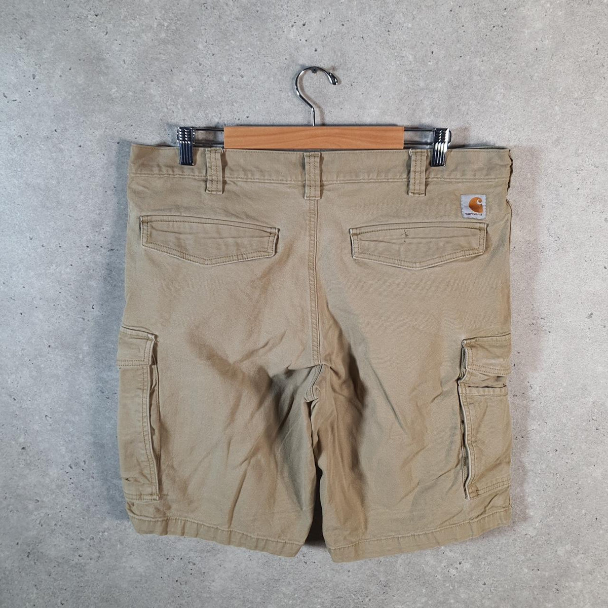 Vintage Carhartt Baggy Carpenter Shorts Jorts Cargo Men’s W38 Brown Relaxed Fit Workwear A4692