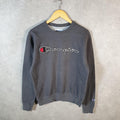 Vintage Champion Sweatshirt Men’s Small Grey USA Pullover Spellout Logo