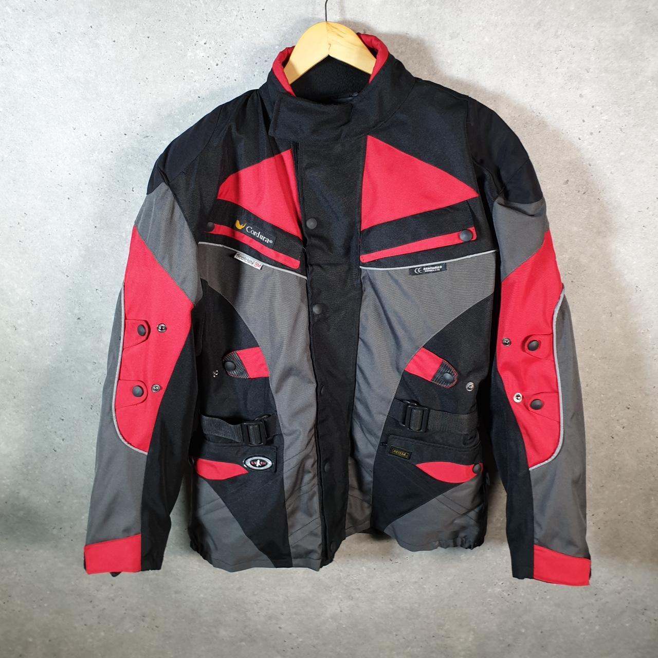 Vintage Rayven Motorcycle Jacket Womens XL Grey Armoured Padded Shoulder Elbows