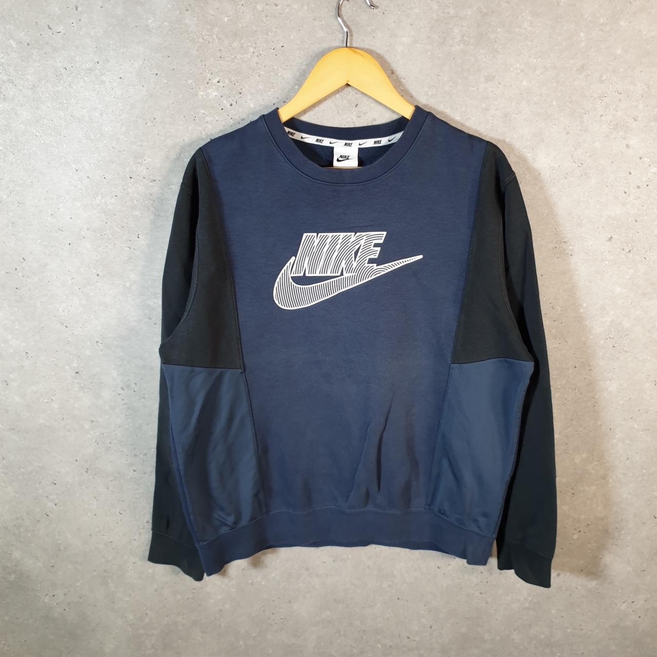 Vintage Nike Club Embroidered Sweatshirt Men’s Medium Navy Blue Swoosh Y2K Pullover