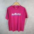 Vintage Lake George New York USA Single Stitch T Shirt Men’s Small Pink C8054