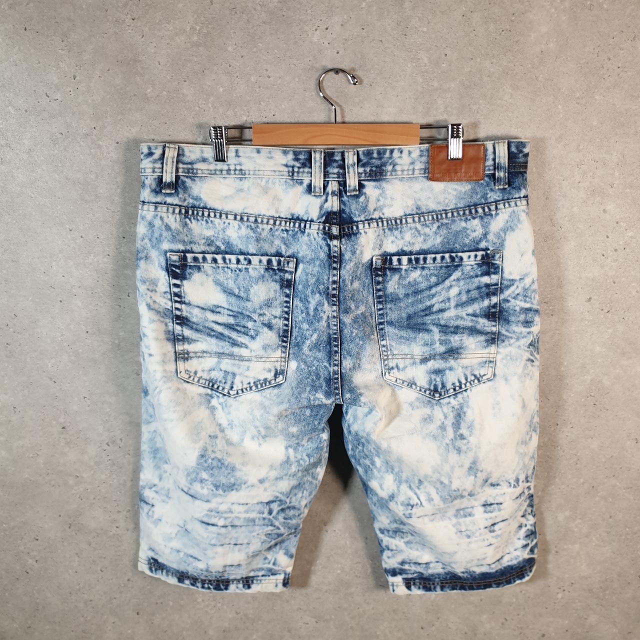 Vintage Imperious Distressed Y2K Hip Hop Jorts Shorts Mens W42 Blue Denim USA