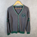 Vintage Harry Potter Knit Cardigan Sweater Mens Small Grey Embroidered Logo